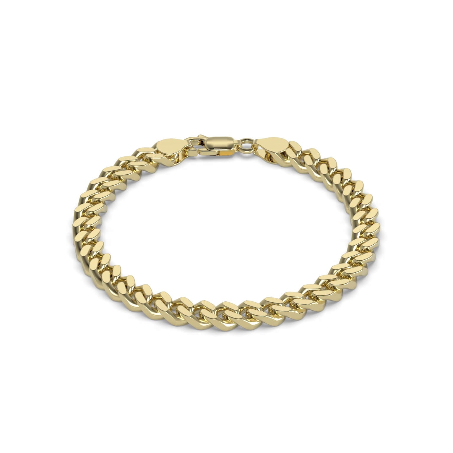 GOLD CURB BRACELET 6MM