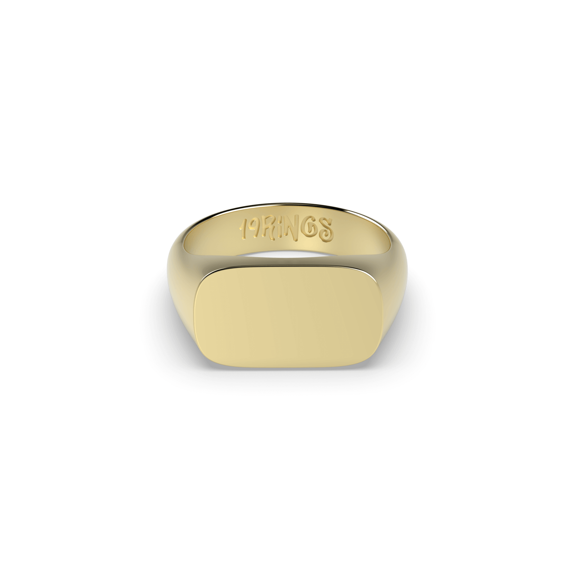 GOLD RECTANGLE SIGNET RING
