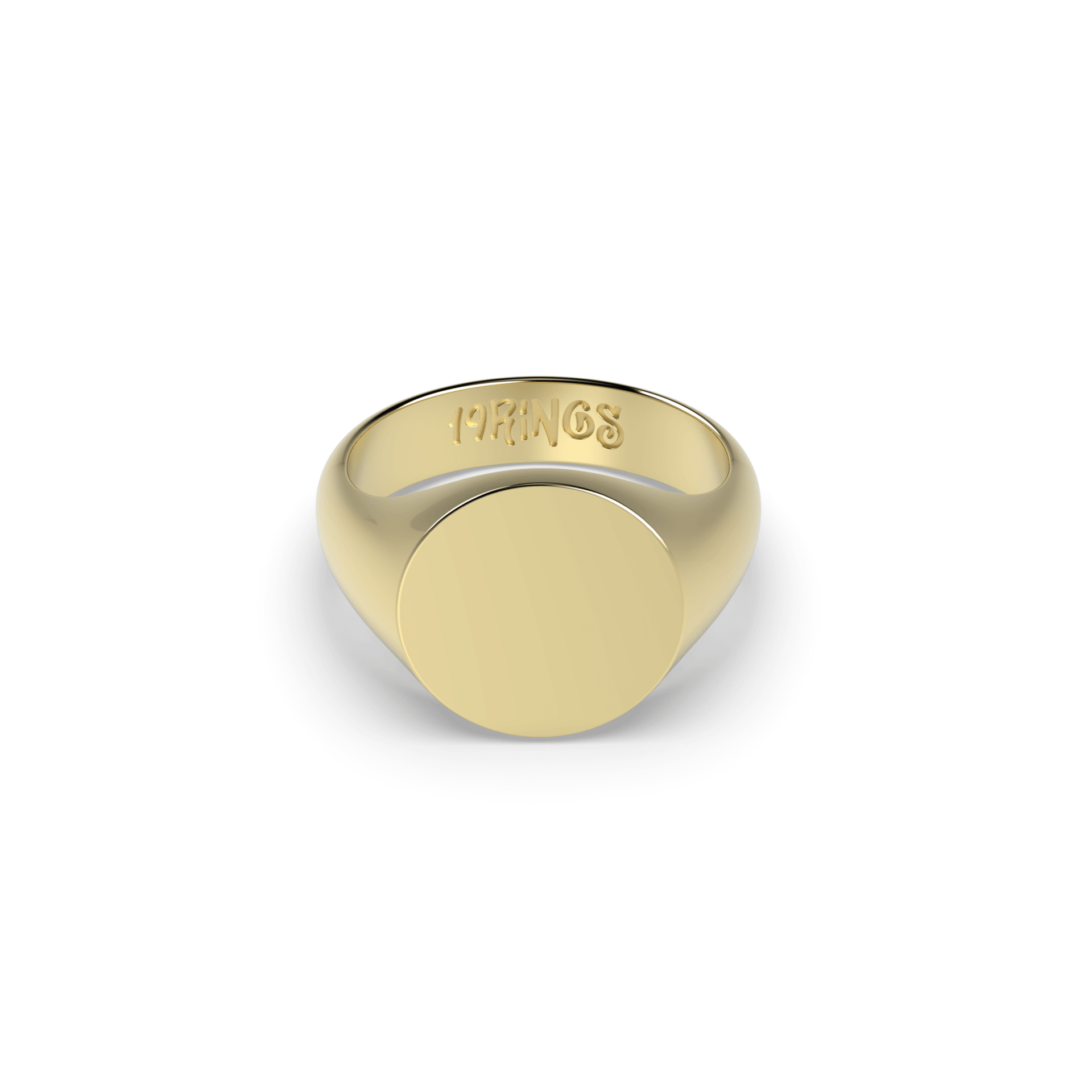 GOLD ROUND SIGNET RING