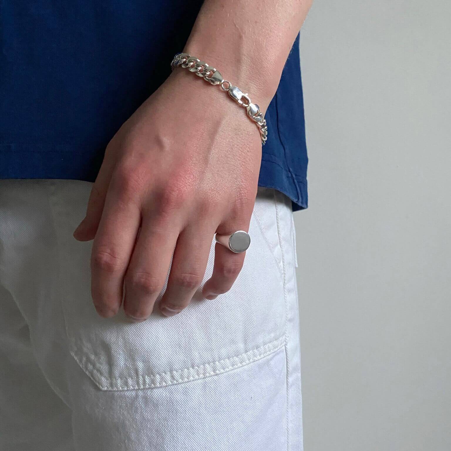 Chunky Sterling Silver Pinky Ring