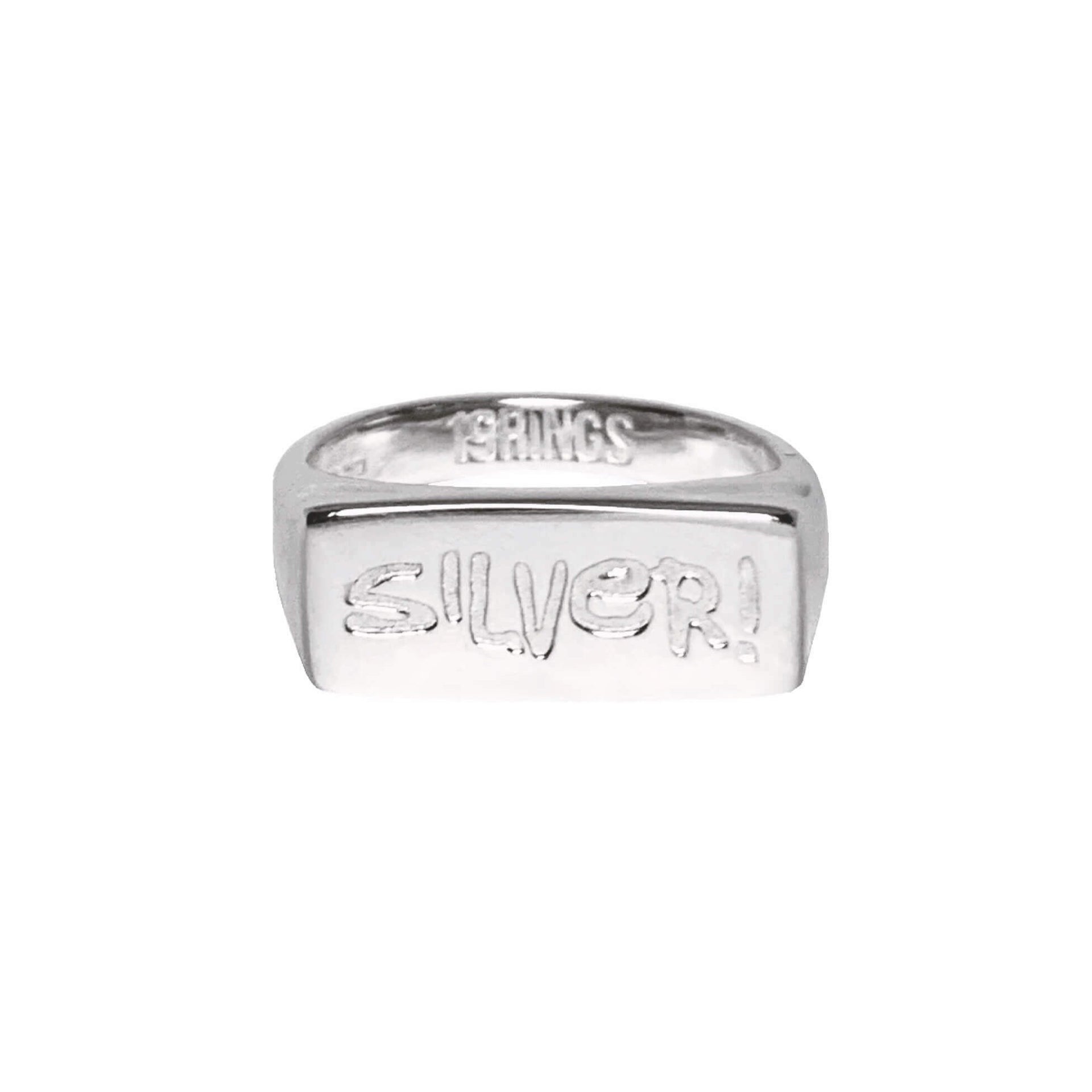 Contemporary quirky sterling silver ring 925