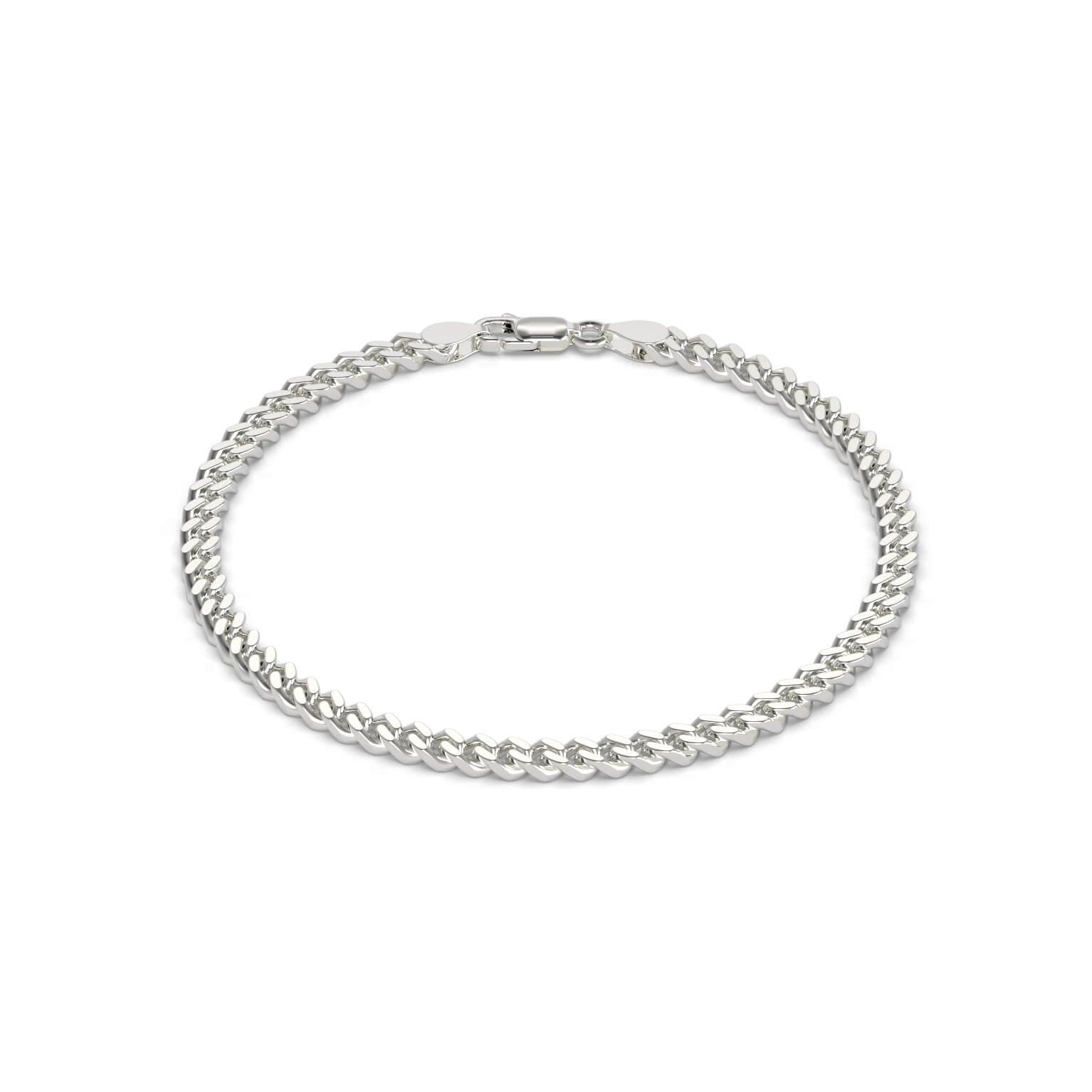 LIFE BRACELET - SILVER CURB BRACELET 4MM