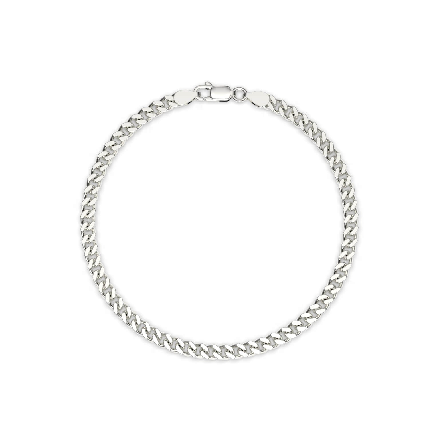 LIFE BRACELET - SILVER CURB BRACELET 4MM