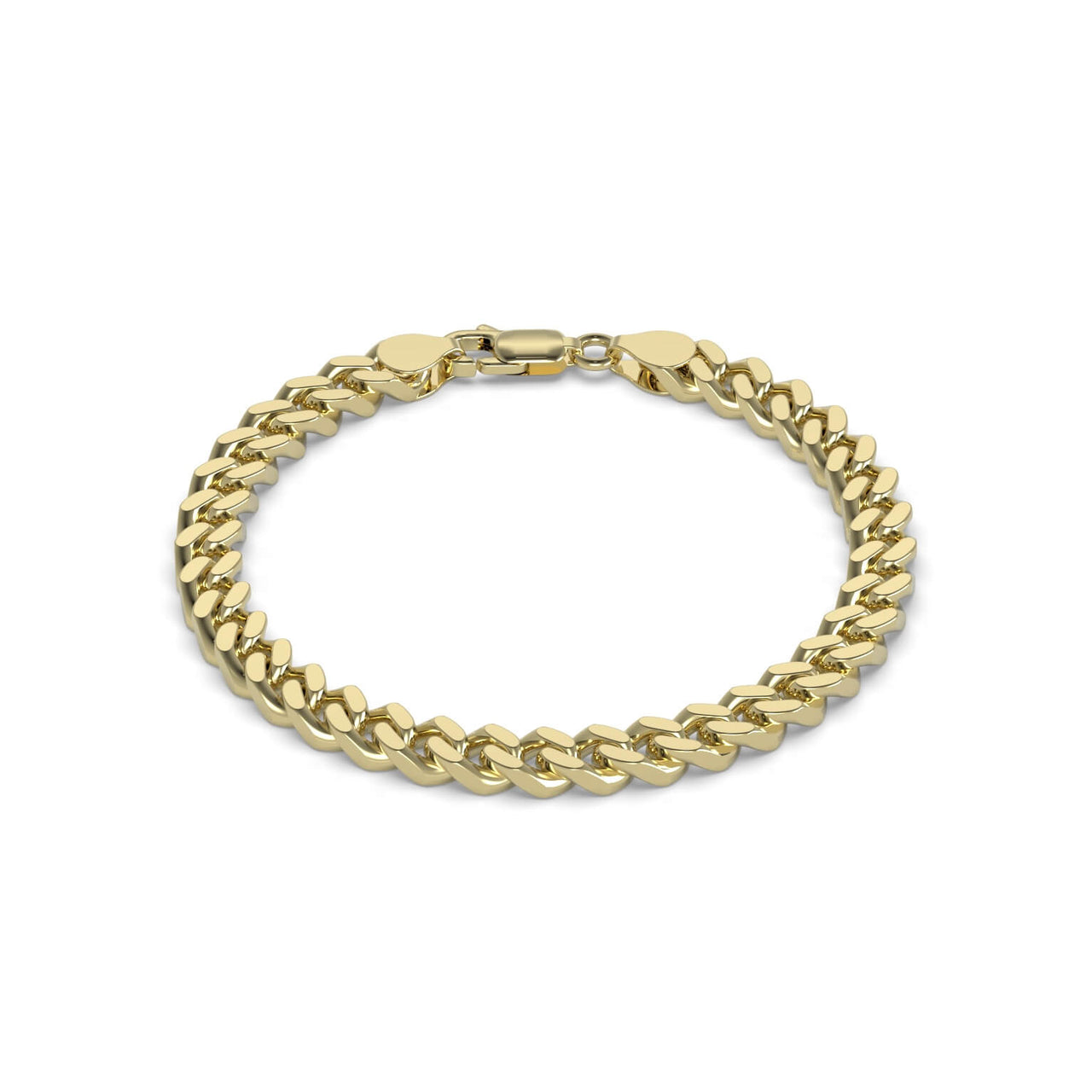 GOLD CURB BRACELET 6MM