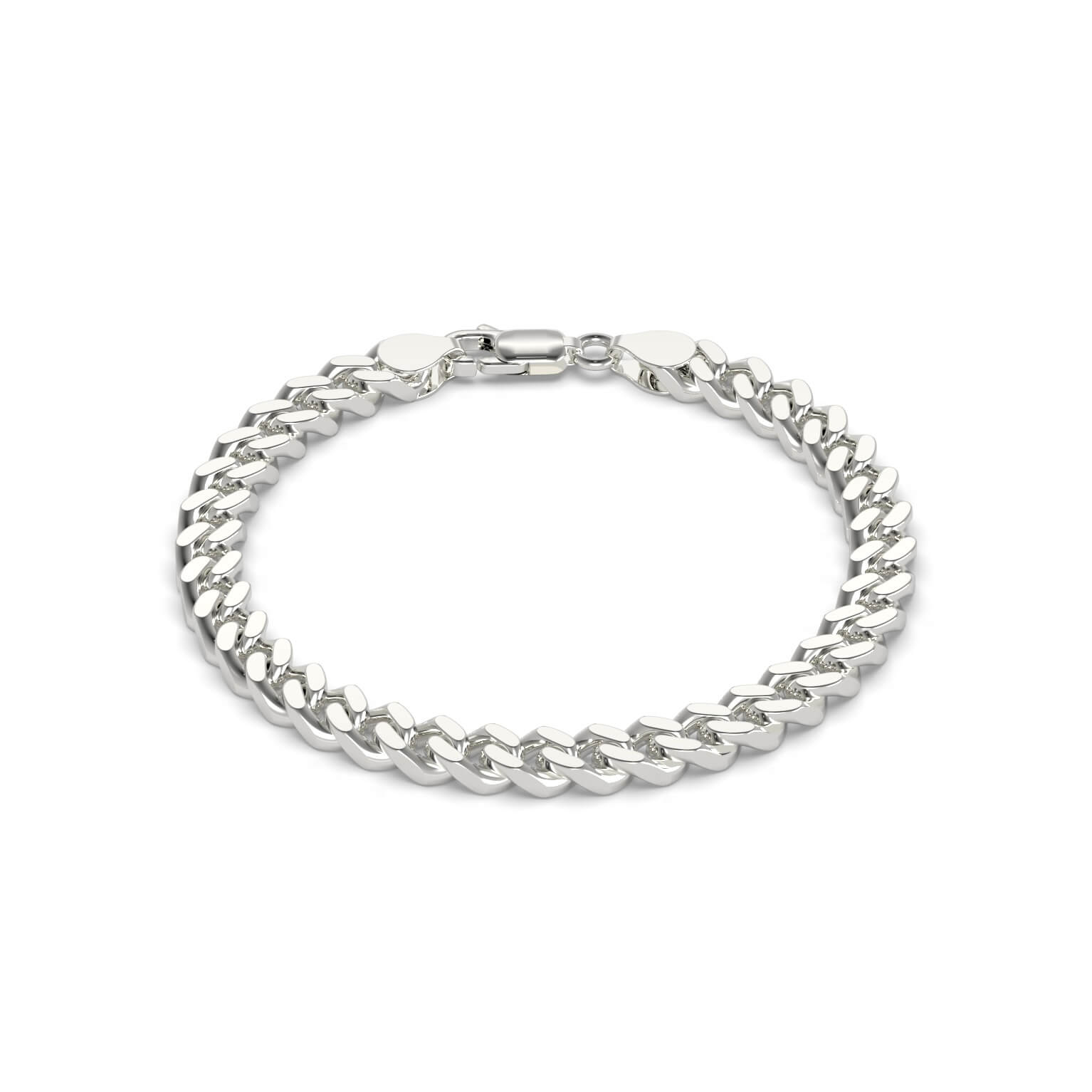 LIFE BRACELET - SILVER CURB BRACELET 6MM