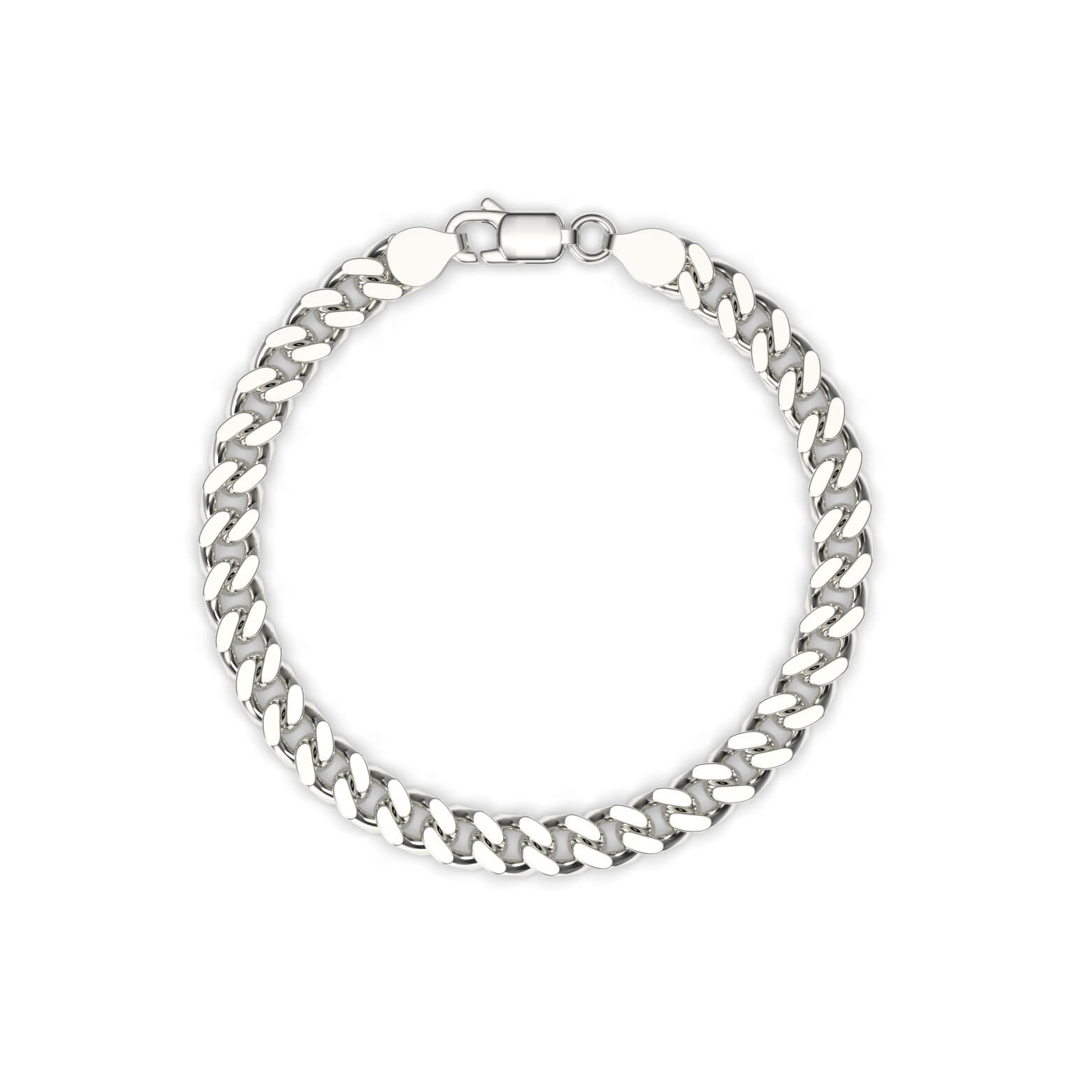 LIFE BRACELET - SILVER CURB BRACELET 6MM