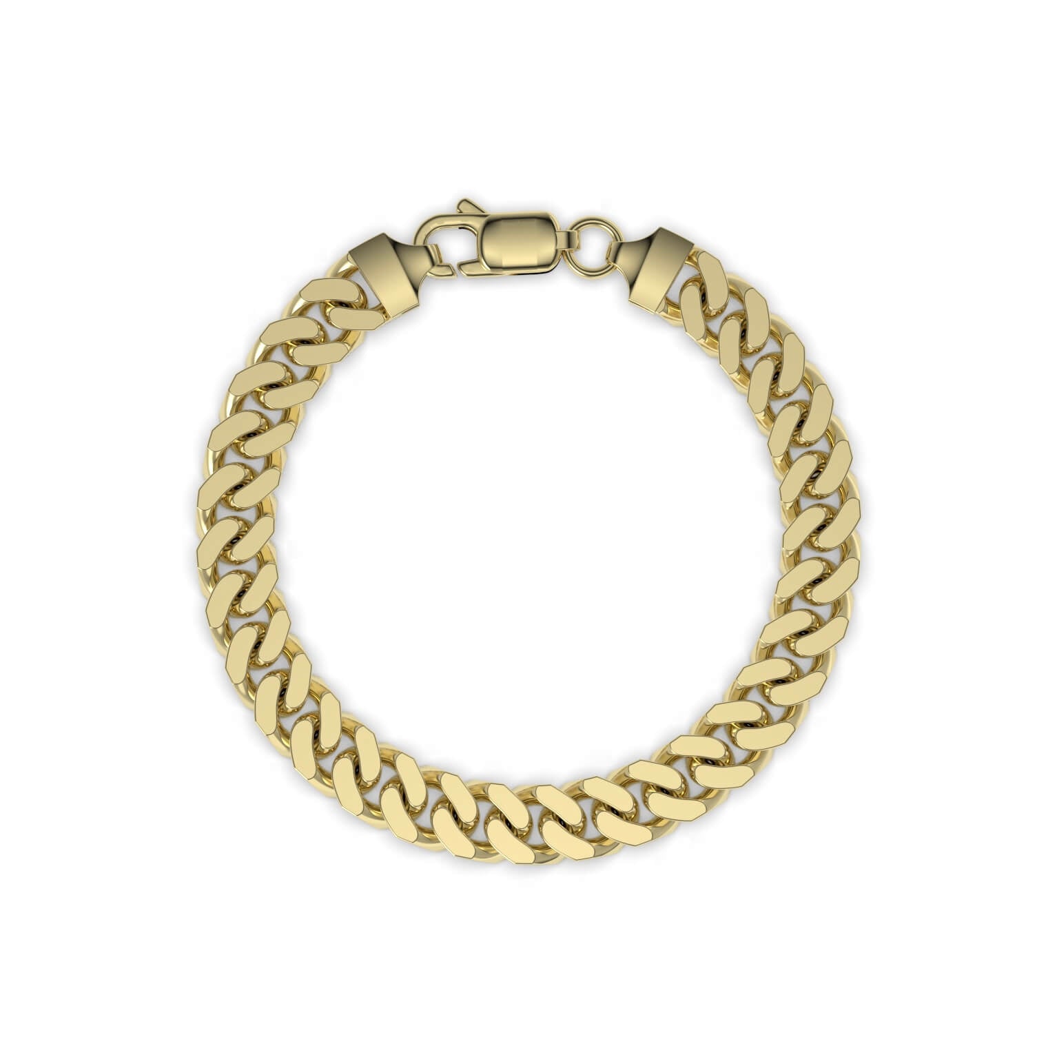 GOLD CURB BRACELET 8MM