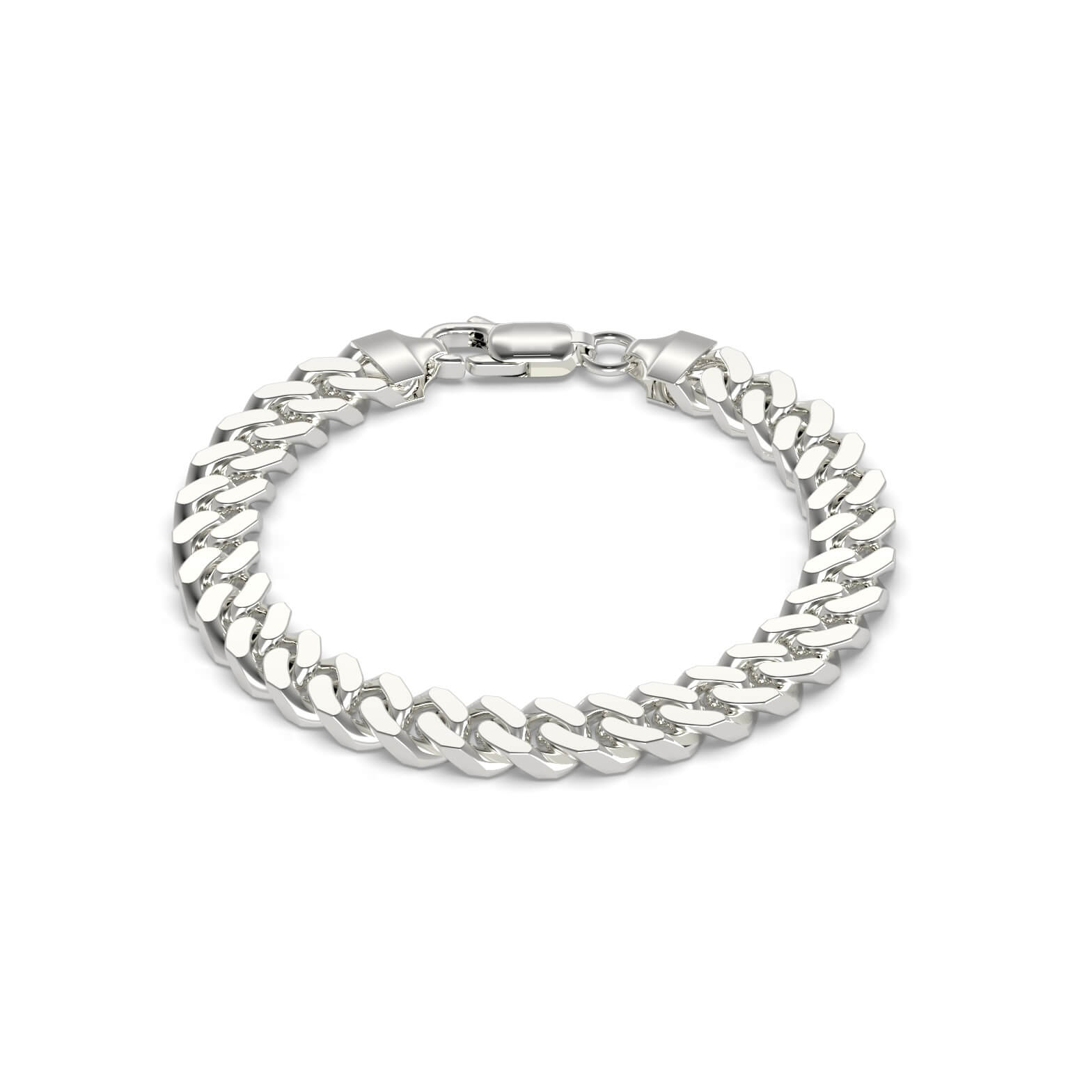 LIFE BRACELET - SILVER CURB BRACELET 8MM