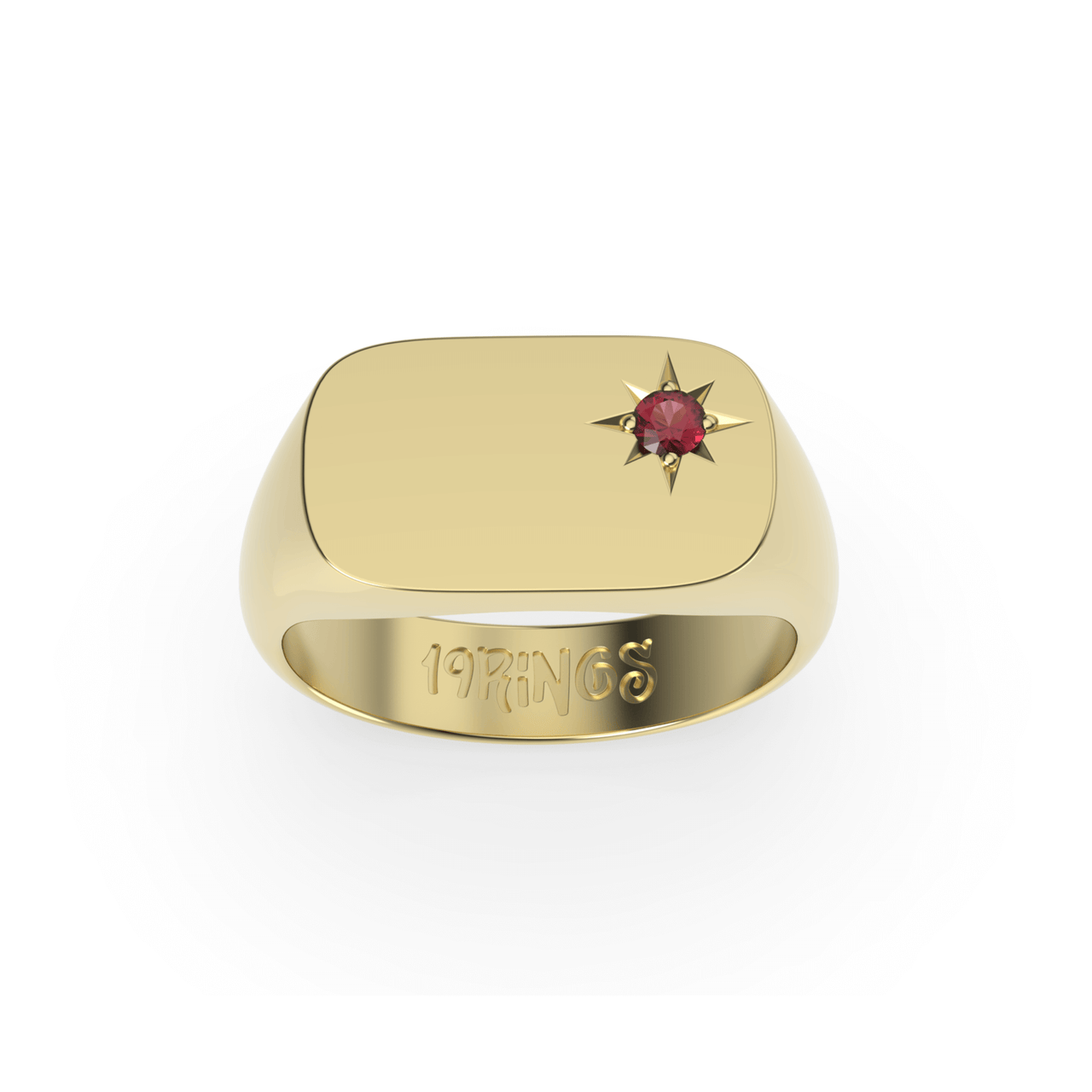 Rectangle Mini Stone Signet