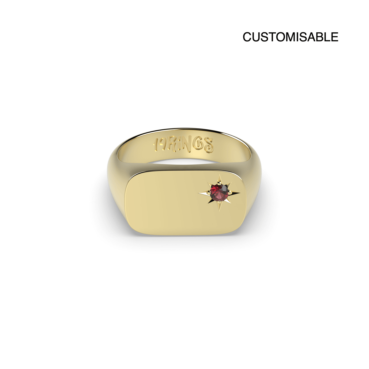 Rectangle Mini Stone Signet