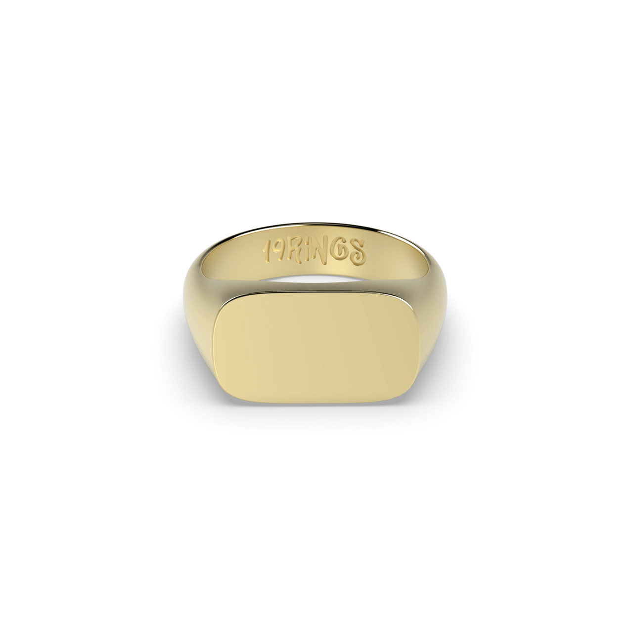 GOLD RECTANGLE SIGNET RING