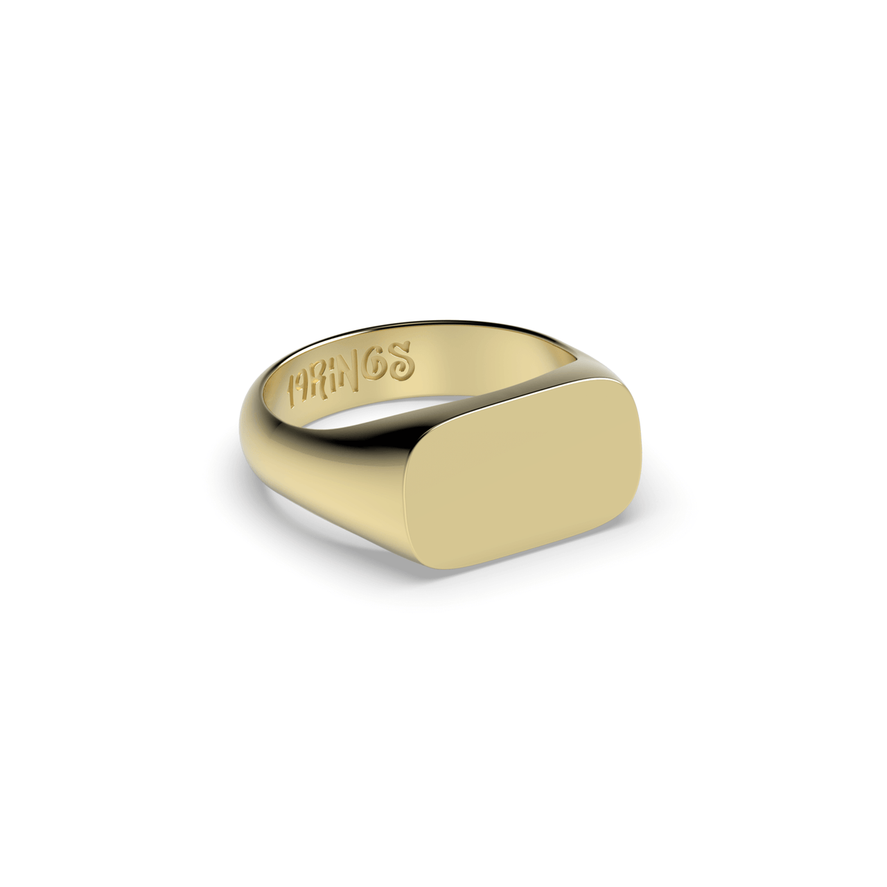 GOLD RECTANGLE SIGNET RING