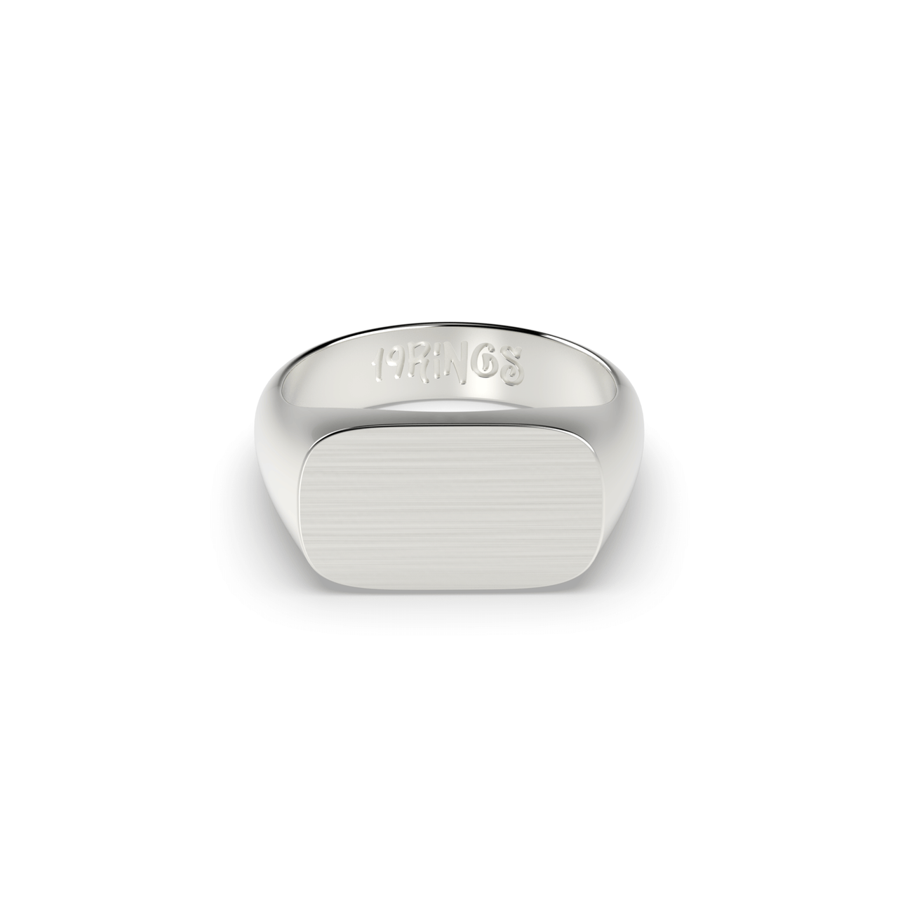 BRUSHED RECTANGLE SIGNET RING