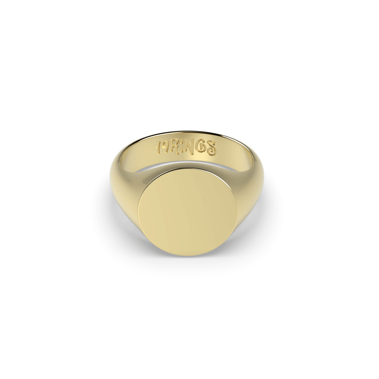 GOLD ROUND SIGNET RING