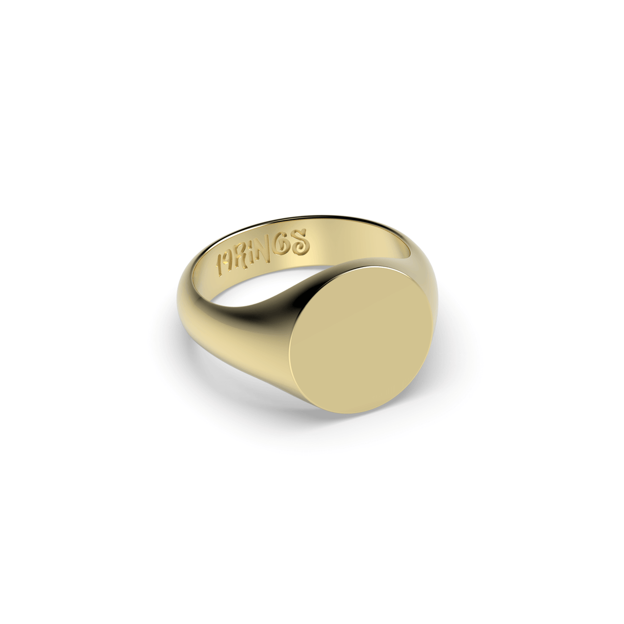 GOLD ROUND SIGNET RING