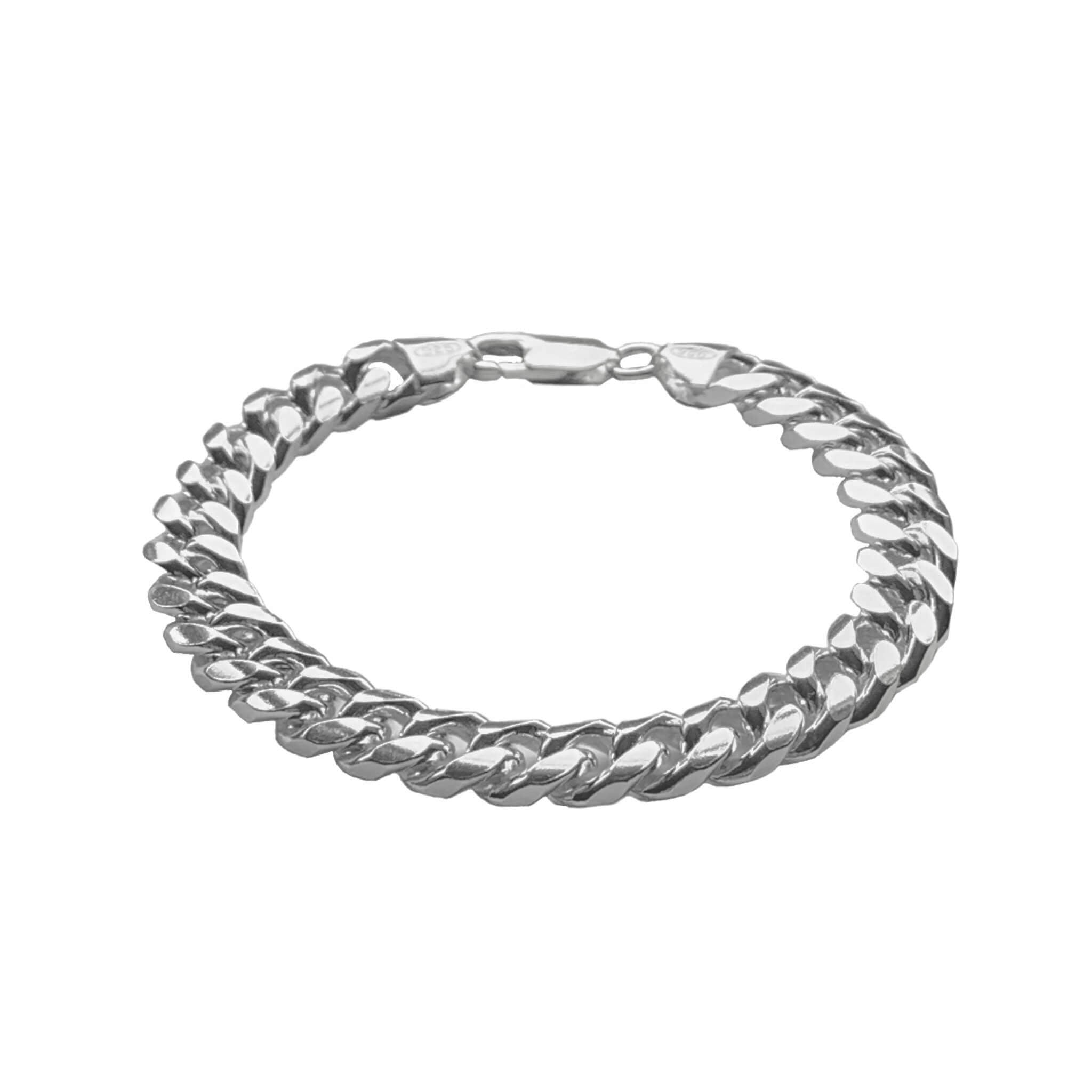 Baronyka Mens Thick Rope Silver Chain Bracelet